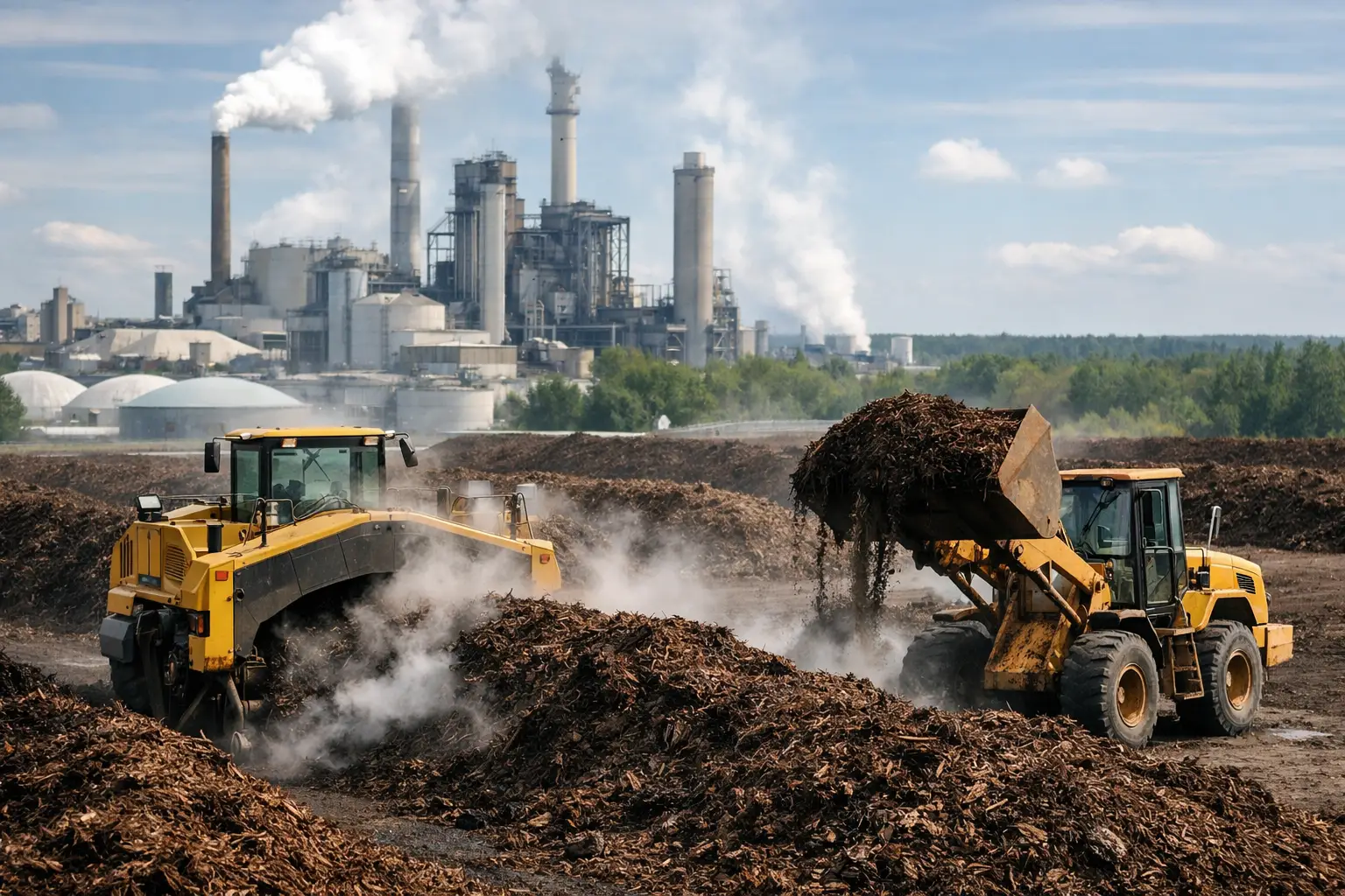 Compostagem industrial das empresas de celulose