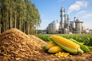 Biomassa de eucalipto para etanol de milho