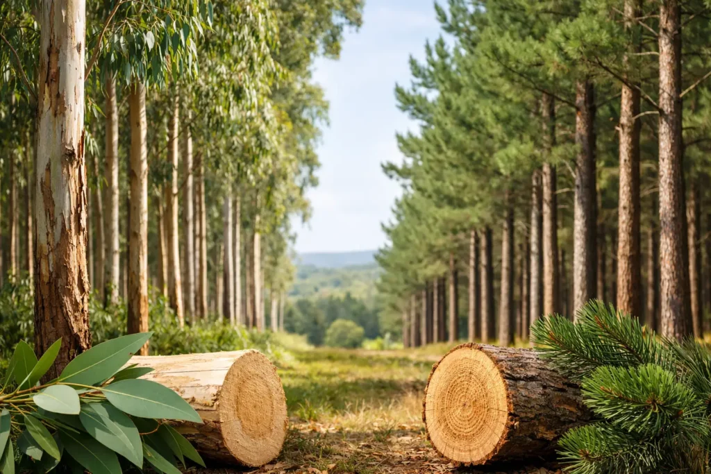 Eucalipto ou pinus: qual faz mais sentido?