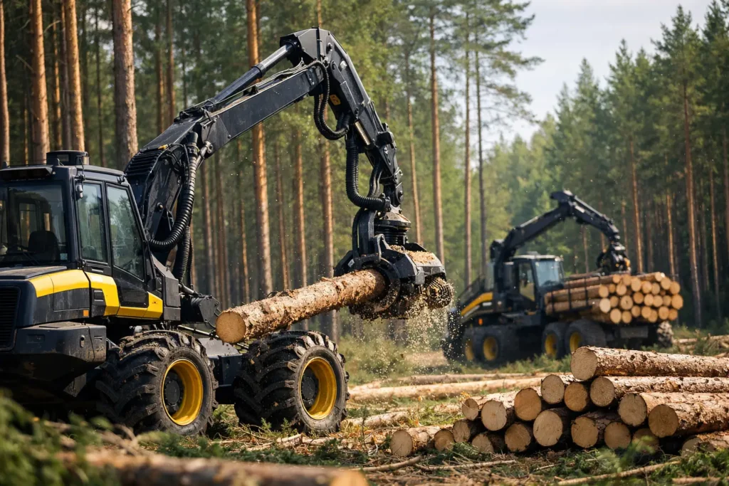 Casos de automação na colheita florestal